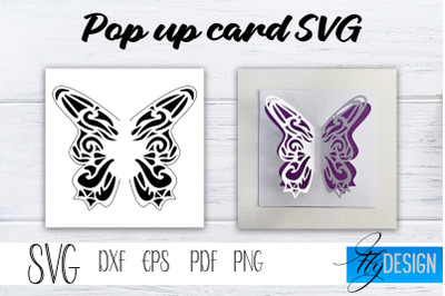 Lace Butterfly Pop Up Card SVG&2C; Pop-Up Greeting Card&2C; Cricut Pop Up