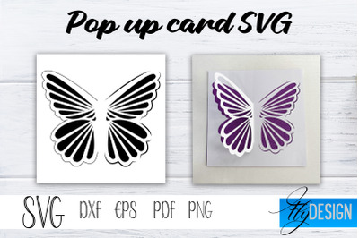 Lace Butterfly Pop Up Card SVG, Pop-Up Greeting Card, Cricut Pop Up