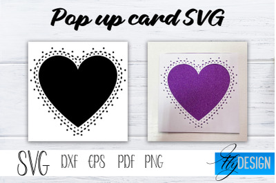 Lace Heart Pop Up Card SVG, Pop-Up Greeting Card, Cricut Pop Up Card