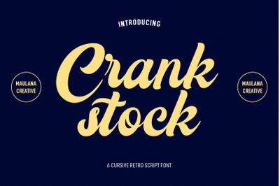 Crankstock Vintage Script Font