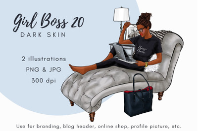 Girl boss 20 - Dark Skin illustration