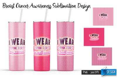 Breast Cancer Tumbler Sublimation v. 6