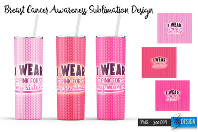 Breast Cancer Tumbler Sublimation v. 7