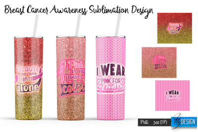 Breast Cancer Tumbler Sublimation v. 8