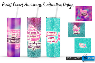 Breast Cancer Tumbler Sublimation v. 9