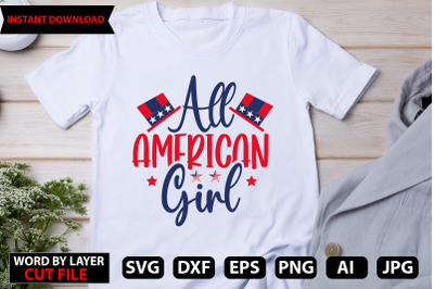 all american girl Svg Cut File