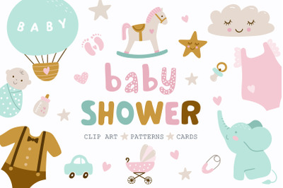 Baby shower clip art