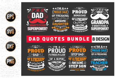 Dad SVG, Daddy, Best Dad, Happy Fathers Day, Father&#039;s Day SVG Bundle