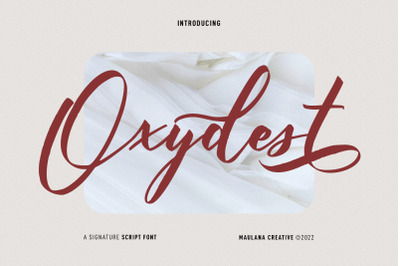 Oxydest Script Font