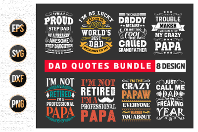 Dad SVG, Daddy, Best Dad, Happy Fathers Day, Father&#039;s Day SVG Bundle