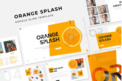 Orange Splash Google Slide Template
