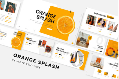 Orange Splash Keynote Template