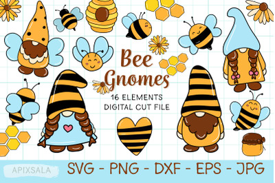 Bee Gnome Digital Cut File Bundle