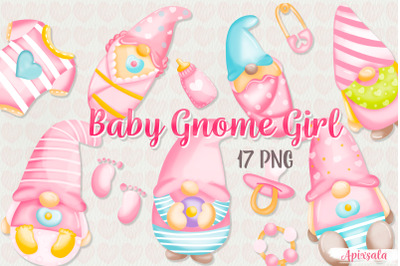 Baby Gnome Baby Shower Watercolor clipart
