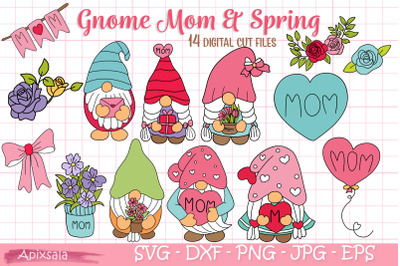 Gnome Mom / Mum-Spring, SVG Cutting File