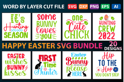 Happy Easter SVG Bundle, Easter SVG, Bunny Face SVG, Easter Bunny svg,
