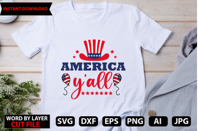 america y&#039;all Svg Cut File