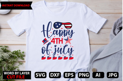 happy 4th of july Svg Cut File
