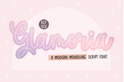 Glamoria Modern Monoline Script Font
