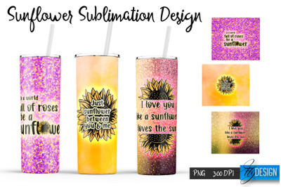 Sunflower 20 Oz Tumbler Sublimation v.3