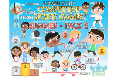 Competitive Sports Games - Summer Pack 2 Clipart