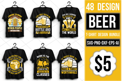 Beer T-shirt Design Bundle