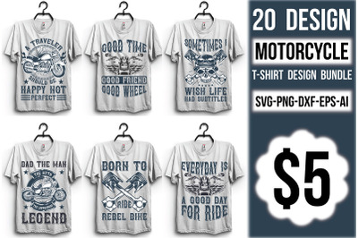 Motorcycle T-shirt Design Bundle