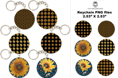 Sunflower Keychain PNG