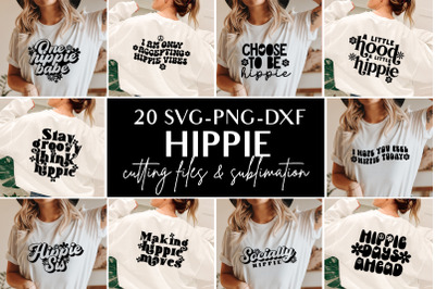 Hippie SVG Tshirt Bundle | Hippie PNG