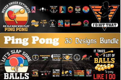 Ping Pong Bundle SVG 30 designs