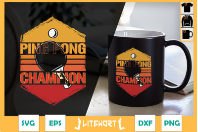 Ping Pong Champion Retro Table Tennis