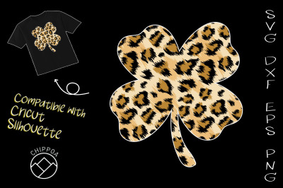 Cheetah Leopard Shamrock St Patricks Day