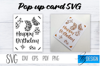 Happy Birthday Pop Up Card SVG&2C; Pop-Up Greeting Card&2C; Cricut Pop Up