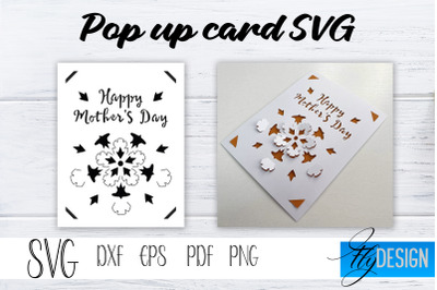 Happy Mothers Day Pop Up Card SVG&2C; Pop-Up Greeting Card&2C; Cricut Pop Up