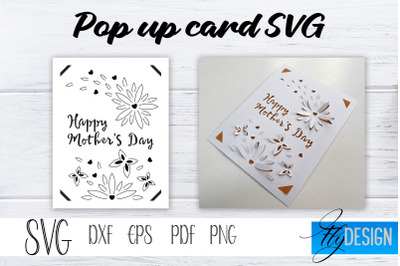 Happy Mothers Day Pop Up Card SVG, Pop-Up Greeting Card, Cricut Pop Up