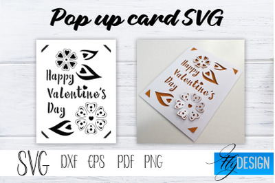 Happy Valentines Day Pop Up Card SVG&2C; Pop-Up Greeting Card&2C; Cricut Pop