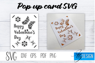 Happy Valentines Day Pop Up Card SVG&2C; Pop-Up Greeting Card&2C; Cricut Pop