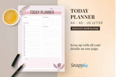Daily Routine Of Students | Day Printable Planner | A4 A5 US