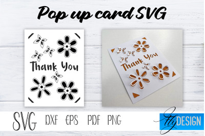 Thank You Pop Up Card SVG&2C; Pop-Up Greeting Card&2C; Cricut Pop Up Card