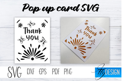 Thank You Pop Up Card SVG&2C; Pop-Up Greeting Card&2C; Cricut Pop Up Card