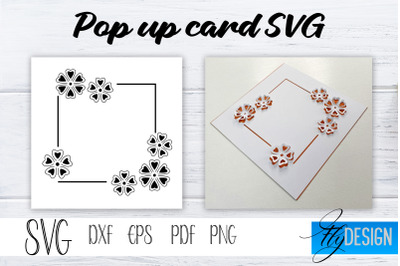 Frame Square Pop Up Card SVG&2C; Pop-Up Greeting Card&2C; Cricut Pop Up Card