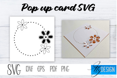 Frame Circle Pop Up Card SVG&2C; Pop-Up Greeting Card&2C; Cricut Pop Up