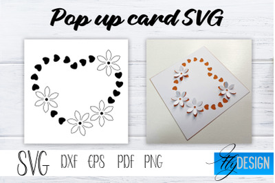 Frame Heart Pop Up Card SVG&2C; Pop-Up Greeting Card&2C; Cricut Pop Up Card