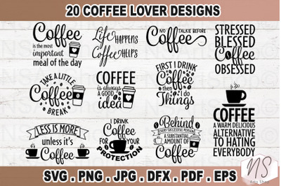 Coffee SVG Bundle, coffee quotes SVG , Coffee lover SVG