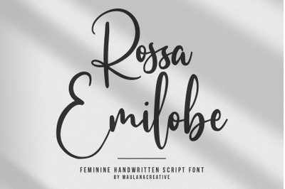 Rossa Emilobe Feminine Handwritten Script Font