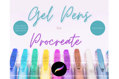 Procreate Gel Pen Brushes X 3 &amp; Colour Palette