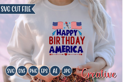 Happy Birthday America SVG Design