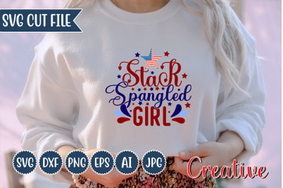 Star Spangled Girl SVG Cut file