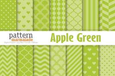 Apple Green Digital Paper - Seamless Pattern - BV020E