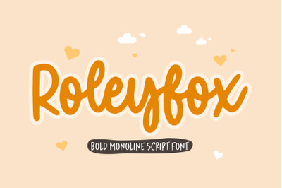 Roleyfox Bold Monoline Script Font